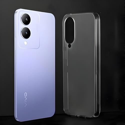 Image of Lifetime Anti-Yellow Clear Back Cover Case for Vivo Y17s (Sleek Crystal Hard Back | Shockproof Protection with Camera Protection)