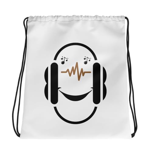 Sac à cordon Happy Music Face multicolore parfait pour vos sorties et festivals