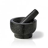 Lagostina Natural Granite Hand Mortar And Pestle, Manual Grinder, Perfect Crushing Herbs, Spices, 1.3 Cup Capacity, Durable And Easy To Clean, Gray, L413.4106.02