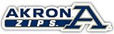 Akron Zips 4 Inch Wide Colorful Vinyl Decal Sticker Officially Licensed Collegiate Product