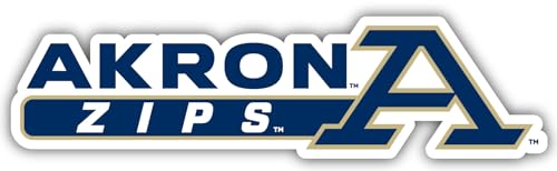 Akron Zips 4 Inch Wide Colorful Vinyl Decal Sticker Officially Licensed Collegiate Product