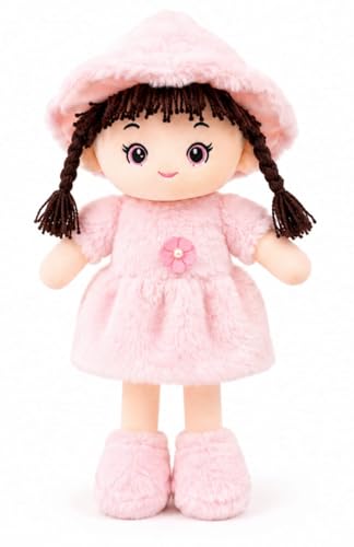 Image of Cute Doll Soft Toy for Girls 40CM | Pink Plush Doll Teddy for Kids | Ultra Soft Stuffed Baby Doll Toy | Huggable Washable Plush Toy Gift for Boys & Girls