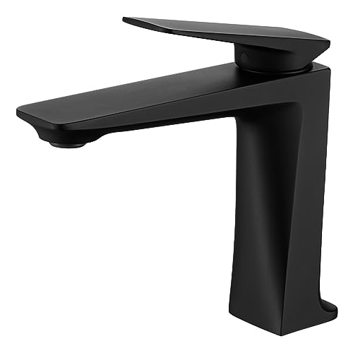 Robinet de lavabo pour vasque à poser mitigeur noir mat - 2