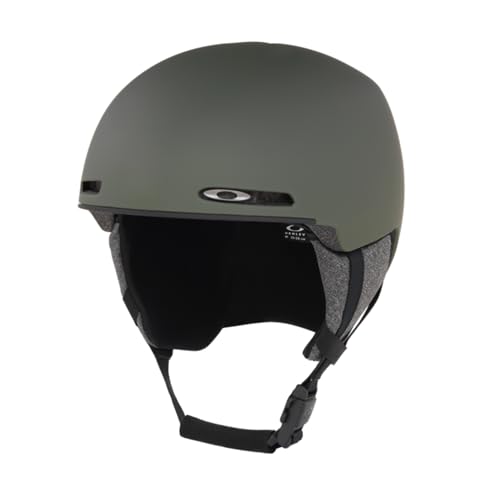 Oakley MOD1 MIPS Dark Brush - Casco de esquí y snowboard extragrande para hombres y mujeres + paquete con botella de agua plegable iWear de diseñador con mosquetón