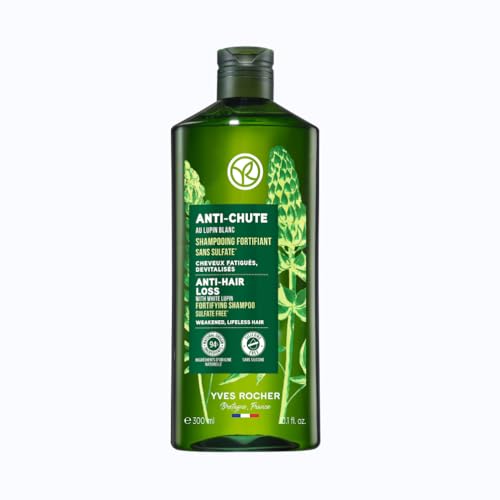 Yves Rocher-Champú estimulante Anti-Caída con Agave y Lupino blanco-Cabello Frágiles-Retrasa la Caída-Sin sulfatos-Sin Siliconas-300ml