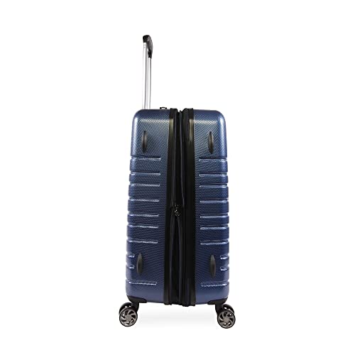 ORIGINAL PENGUIN 3 Piece Expandable Suitcase with Spinner Wheels, Metallic Blue, 3pc Set3