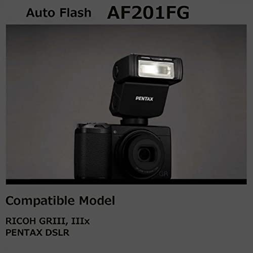 Pentax AF201FG Blitzgerät (Geringe Gehäuseabmessung, Leitzahl 20, staub- und wetterfest, vertikal schwenbarer Reflektor, eingebaute Weitwinkelstreuscheibe) für Pentax K- und Q-System schwarz