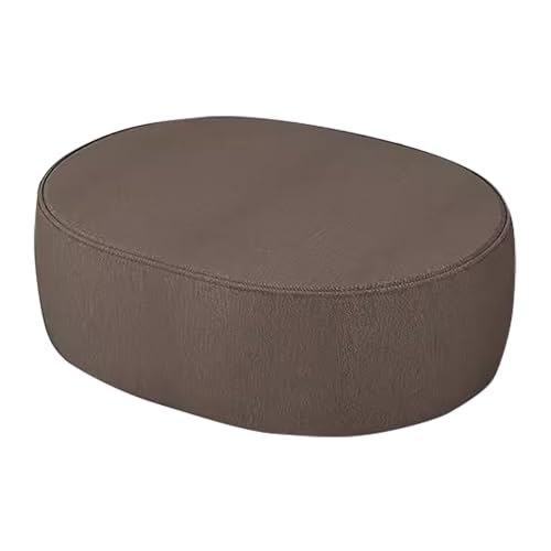 lyxamjrzyp Reposapiés para Salón, Reposapiés Pequeño para Escritorio, Puff Tapizado con Funda Extraíble, Asiento de Entrada para Hogar(Brown,Large)