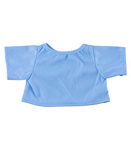 T-shirt bleu clair pour peluche de 35 à 45 cm compatible Build-A-Bear