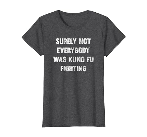 Image of Surely Not Everybody was Kung Fu Fighting T-Shirt T-Shirt, Women, Dark Heather Grey, XX-Large