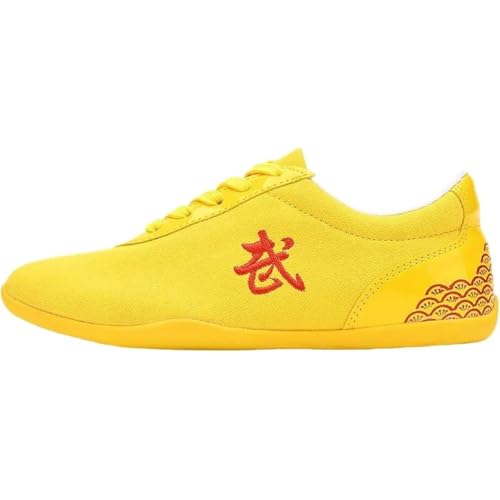 VEACAM Mens Womens Martial Arts Walking Shoes Breathable Leather Kung Fu Training Sneakers Lightweight Wushu Athletic Sport Shoes