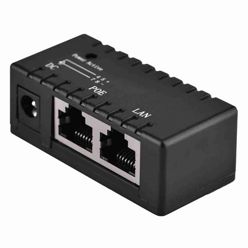POE Splitter Adapter, POE Injector Adaptador Power Over Ethernet para red LAN (Negro) miniatura 7