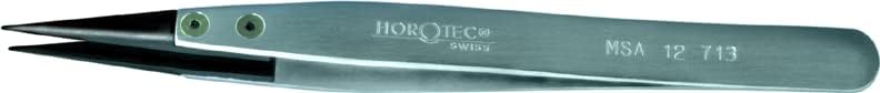 Horotec MSA12.713 - Aluminium Tweezers with Black Carbon Fibre Tips - Non-Magnetic