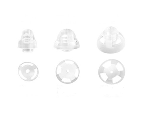 Hearing Aid Ear Piece Open Domes Set 6mm/9mm/12mm (3 Pairs) Comfortable PSAP (Personal Sound Amplifiers Product) Ear Tips Invisible, Perfect for Open Air (Open fit), Except for RIC