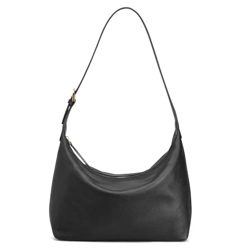 Image of Kattee Meduim Leather Hobo Bags for Women, Soft Genuine Leather Crossbody Handbags Shoulder Purse for Work Casual