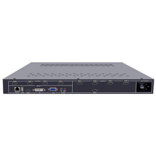 Image of iseevy 9 Channel Video Wall Controller 3x3 2x4 HDMI DVI VGA USB Video Processor with RS232 Control for 9 TV Splicing