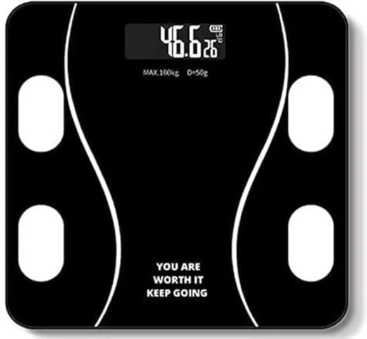 Digital Body Weighing Scale, Black, LCD Display, Max 180kg Capacity, Auto On/Off, Low Battery Indication-image-37