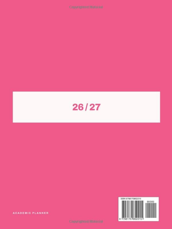 Hot Pink - Academic Planner (September 2026 - August 2027): Weekly & Monthly Organizer with Budget Tracker, Puzzles & Quotes, Minimalist Design image 3