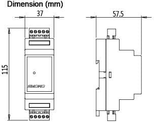 Miniatura 3 de CGOLDENWALL RW-GT01D Transductor transmisor de amplificador de sensor de célula de carga guía RS232  RS485 5-12V (señal de salida RS232)