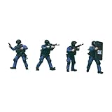 * 【Figurines miniatures pour scènes】 : Ces figurines de soldats miniatures à l'échelle 1:64 présentent des poses dynamiques, des détails précis et une grande expressivité, idéales pour enrichir vos scènes de maquettes. Hauteur des figurines : 2,8 cm.