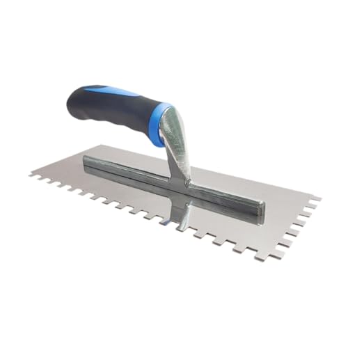 MagiDeal Truelle pour cloisons sèches Truelle pour carrelage Truelle à peigne à encoches carrées Truelle à plâtre Truelle à carrelage pour lisser de, Dent Carrée de 8 Mm