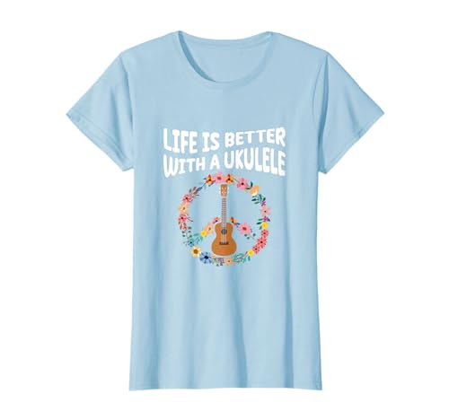ウクレレで人生はもっと良い-ウクレレ愛好家 Tシャツ