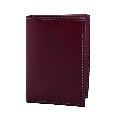 Genuine Leather Wallet for Men | Rfid Blocking Slim Trifold Wallets | Hand Printed Top Grain Wallet with 10 Card Slots - Best Leather Wallets for Men