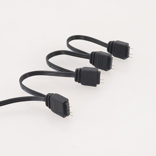 TERNCOEW Adaptador ARGB 4P de 4 pines a 5 V y 3 pines ARGB para fuente de alimentación estable HDLL120 y control LED para PC para juegos - imagen 6