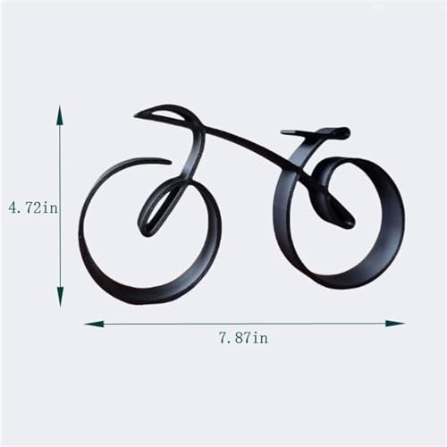 Escultura Bicicleta Minimalista de Alambre Negro miniatura 2