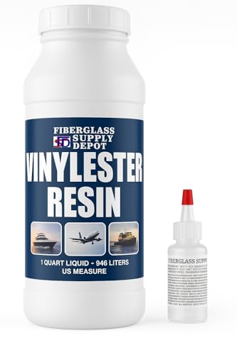 Fiberglass Supply Depot Vinylester Resin Quart with 15cc Hardener (MEKP)