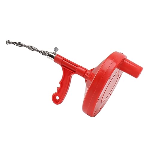 Desatascador de tuberías flexible Yosoo para fregaderos de cocina, fabricado en acero al carbono, con amplia aplicación en bañeras y duchas (rojo) miniatura 4