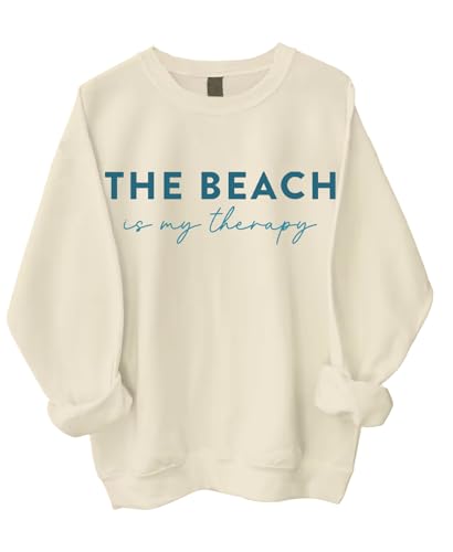 The Beach Is My Therapy Sweatshirt, Beach Sweatshirt Women, Seaside Sweatshirts for Women