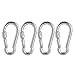 T TOOYFUL 4 Pièces Mousqueton Escalade, Mousqueton en Acier Inoxydable - Mousqueton à Vis Polyvalent