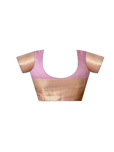 Image of Satrani Women'S Silk Printed Weaving Ready To Wear One Minute Pre Pleated Readymade Saree With Unstitched Blouse Piece