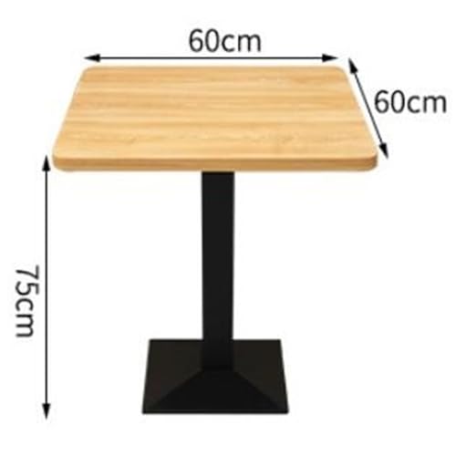 Mesa de bar industrial con tablero de madera maciza y marco robusto 4
