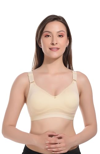 Image of Viral Girl Women's Wire-Free Cotton Hosiery Bra | Non-Padded, Full Coverage, Adjustable Straps | Soft Comfortable Innerwear with Hook & Eye Closure for Everyday Use