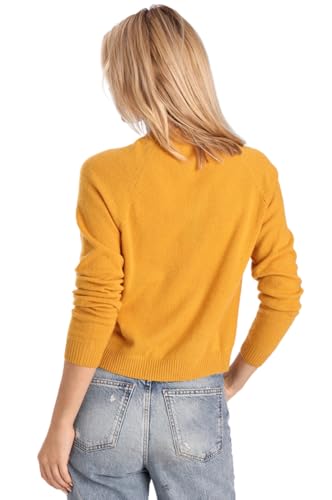 Image of Minnie Rose Womens Long Sleeve Shrunken Crew Cashmere Sweater