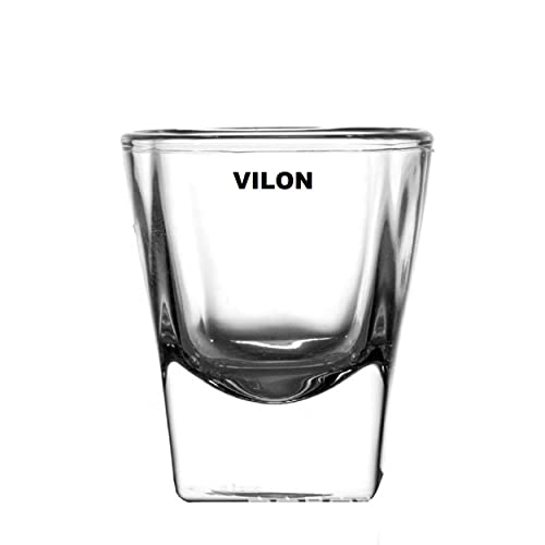 Image of VILON Italian Premium Plaza Shot Glass Set, 55ml, Set of 6, Transparent