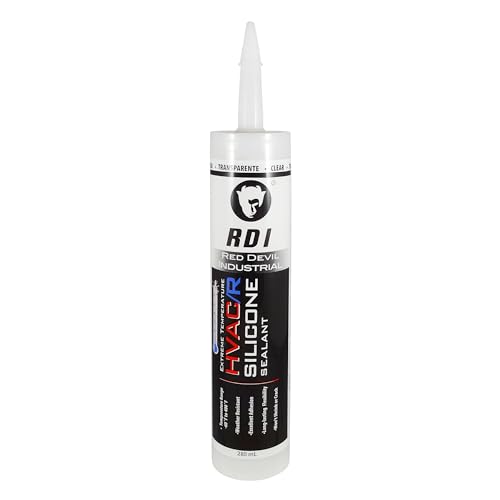 Image of Red Devil 0897 Extreme Temperature HVAC /R Silicone Sealant, 280 ml, Clear, 1 Pack, Made in USA