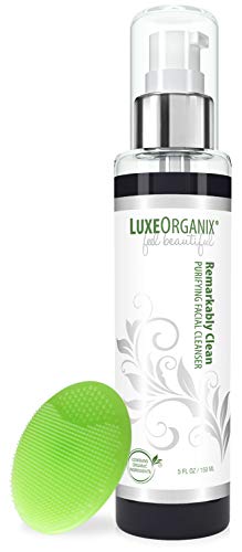 Organic Face Wash for Oily & Sensitive Skin. Cleans Pores Without Drying, Anti-Aging