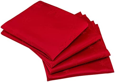 Celebright Christmas Tablecloth Set - Rectangular 52 x 90 inches (132 x 228 cm) - Ideal for 4-8 Dinner Place Settings - Blizzard Snowflake Embossed Design - White