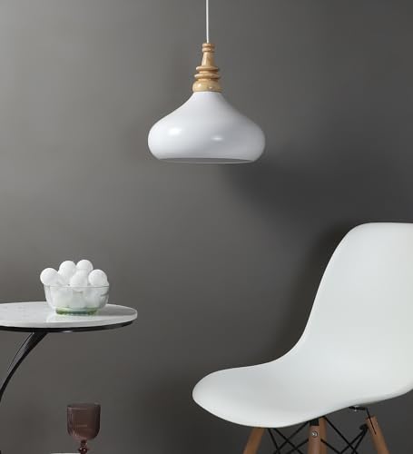 Image of MONI Lights Celling Hanging Light for Room, Table, Holl, Garden House Decoration Pendants Light of Pattern Aluminium White ML-056WHT(Pack of 2)