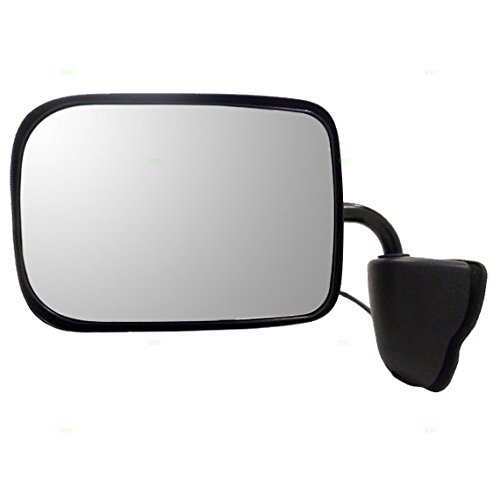 Replacement Drivers Power Side View Mirror Low Mount Textured Black Compatible With 1994 1995 1996 B Series Van 155154699 #TOP30