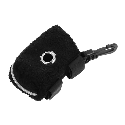GRADENEVE Porta Bolsas Excrementos Perro Negro Dispensador Recogecacas Cómodo con Forro Interior Fácil Limpieza Práctico para Paseo y Uso al Aire