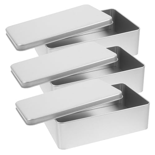 Boîtes en tôle pour biscuits, boîte métal argenté résistante pour bonbons et loisirs