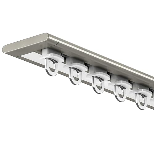 Rail de rideau de plafond en aluminium rigide et rouleaux haute performance