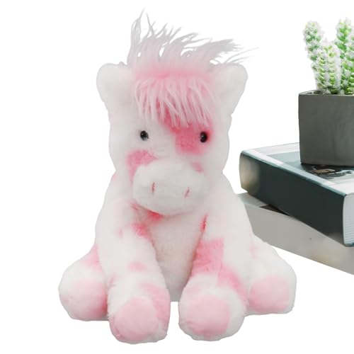 Peluche de vaca, cojín de peluche en forma de vaca - Lindo cojín de peluche en aspecto de vaca, para mujeres, niñas, hogar, escritorio, sofá, cama, sala de juegos, coche, día de San Valentín
