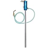 FIRSTINFO A1182US Pneumatic Oil Barrel Drum Pump/Dispenser (1:1) for 50-gallon Pails/Drums and Open Containers/Vessels, Fast Oil/Liquid/Fluid Transfer