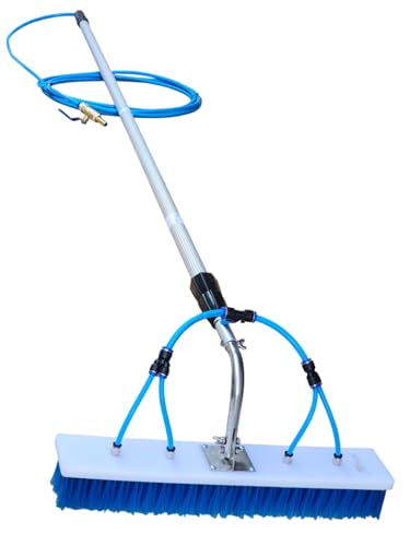 Image of Kenbrook Solar 6 Meters Long Solar Cleaning Kit with Nylon Brush and 180 Rotatable Bend, Water Fed PU Pipe & Adjustable Telescopic Extension Pole from 2 to 6 Meters