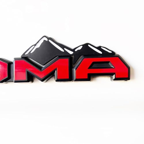Image of Mountain Emblem for 2016-2023 Tacoma, 2 Pcs Mountains Graphic Logo Badge, Trunk Mountain Logo Emblem, Car Exterior Accessories (Black White)